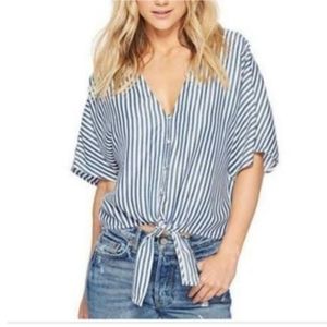 Paige oversized striped knot top